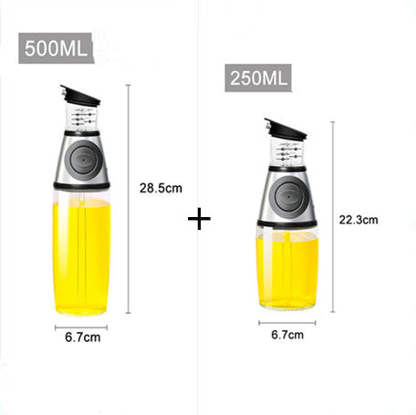 Bouteille en Verre Gradueé 500ml – Huile, Sauce Soja & Cuisine