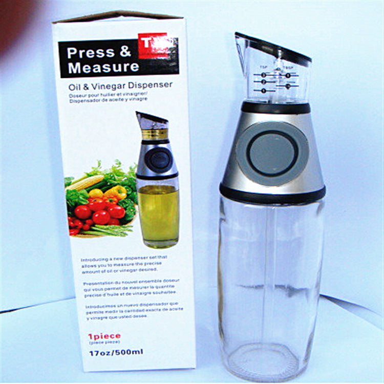 Bouteille en Verre Gradueé 500ml – Huile, Sauce Soja & Cuisine
