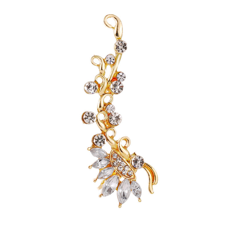 Clip d'Oreille Papillon Cristal – Bijou Floral Fashion Femme