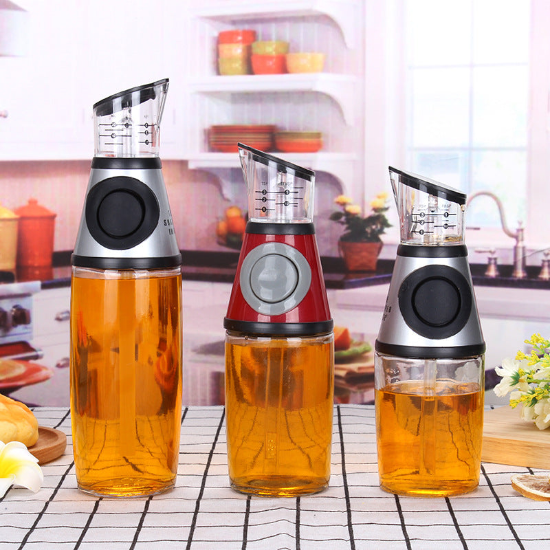Bouteille en Verre Gradueé 500ml – Huile, Sauce Soja & Cuisine