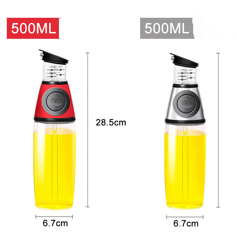 Bouteille en Verre Gradueé 500ml – Huile, Sauce Soja & Cuisine