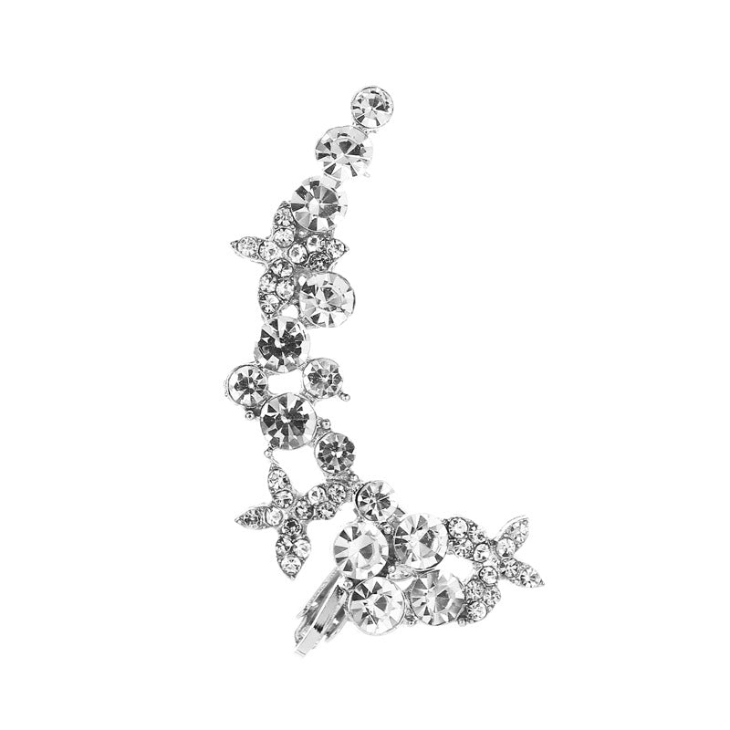 Clip d'Oreille Papillon Cristal – Bijou Floral Fashion Femme