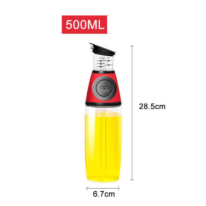 Bouteille en Verre Gradueé 500ml – Huile, Sauce Soja & Cuisine
