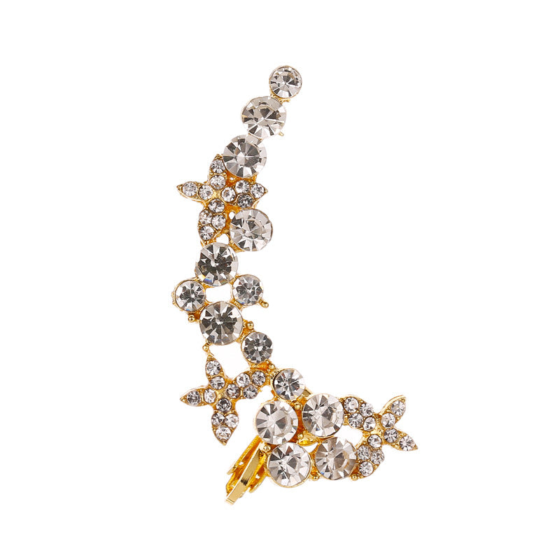 Clip d'Oreille Papillon Cristal – Bijou Floral Fashion Femme