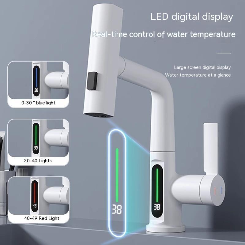Robinet Cuisine Intelligent – Affichage Température & Rotation 360°