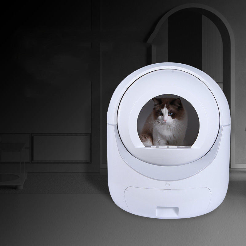 Bac à Litière Électrique Fermé – Désodorisant & Surveillance Intelligente