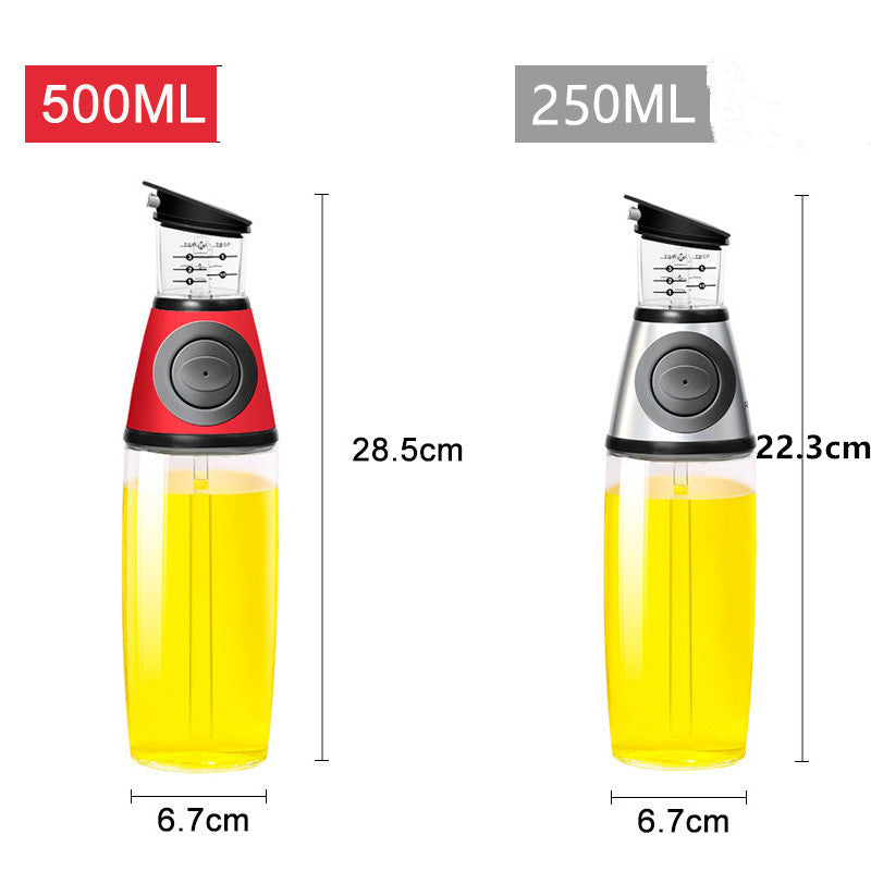 Bouteille en Verre Gradueé 500ml – Huile, Sauce Soja & Cuisine