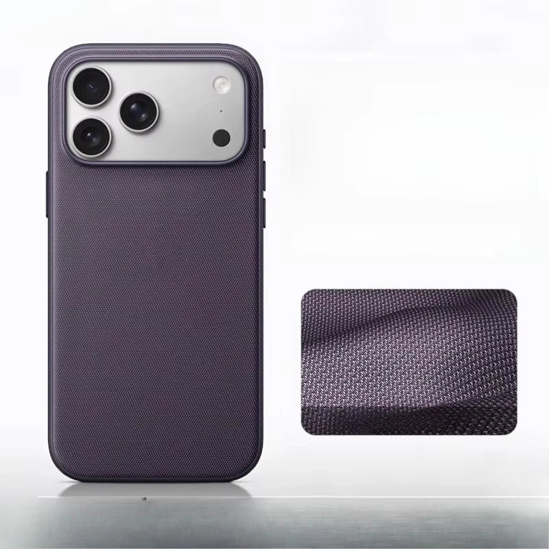 Coque Magnétique Tressée iPhone 17 16 15 – MagSafe & Charge Sans Fil