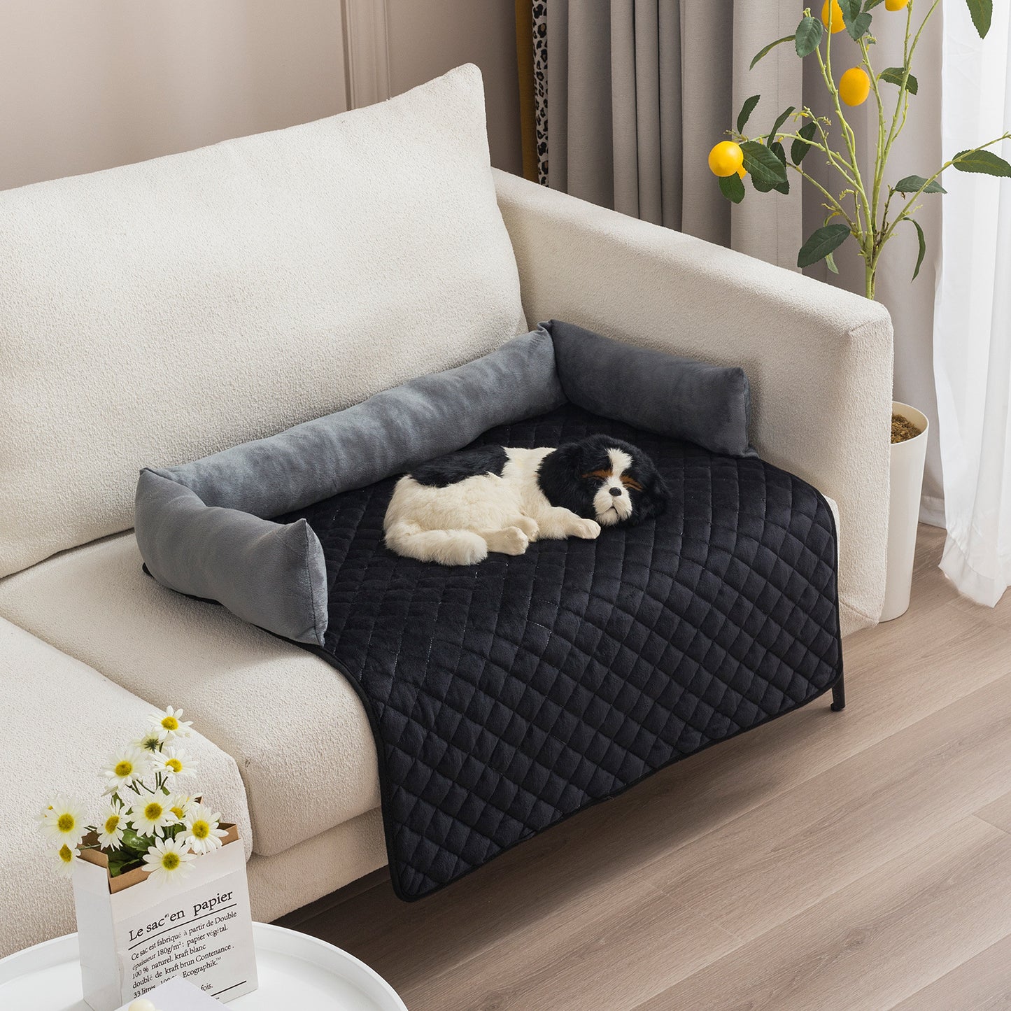 Canapé-Lit pour Chien et Chat – Coussin Chaud & Protecteur de Meuble