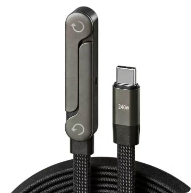 Câble USB-C 240W Charge Rapide – Pliable & Support Intégré