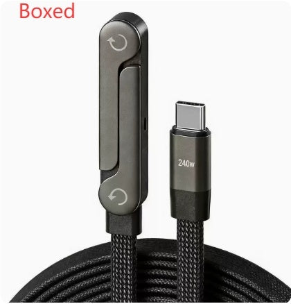 Câble USB-C 240W Charge Rapide – Pliable & Support Intégré