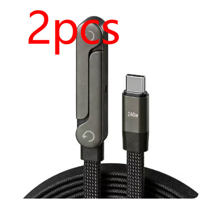 Câble USB-C 240W Charge Rapide – Pliable & Support Intégré