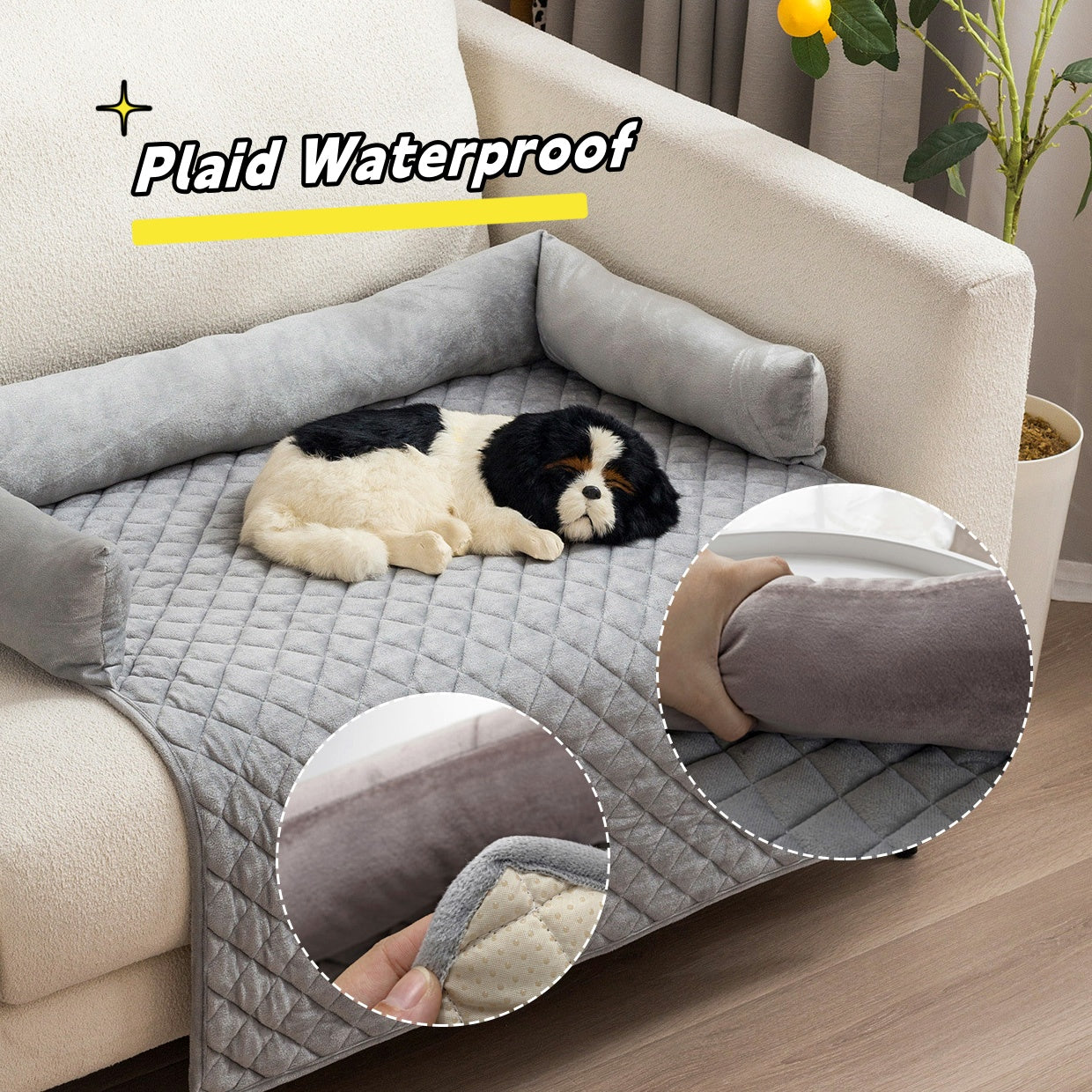 Canapé-Lit pour Chien et Chat – Coussin Chaud & Protecteur de Meuble