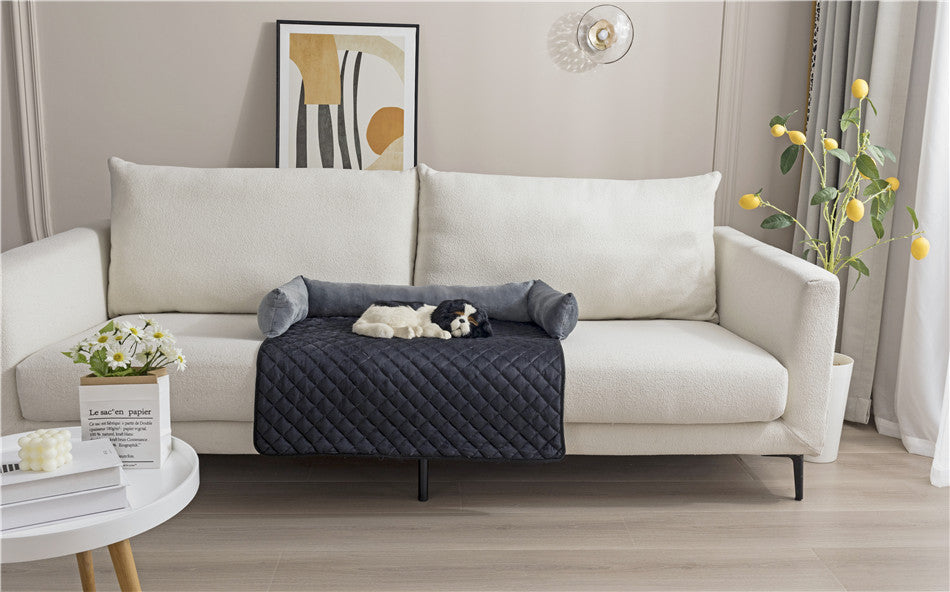 Canapé-Lit pour Chien et Chat – Coussin Chaud & Protecteur de Meuble