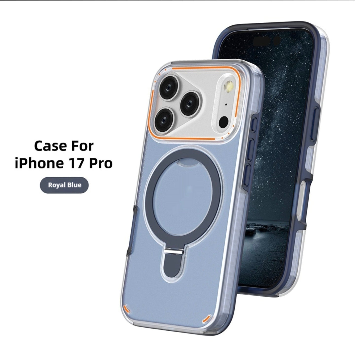 Coque iPhone 17 Pro Max – Rotation 360° & Support Magnétique