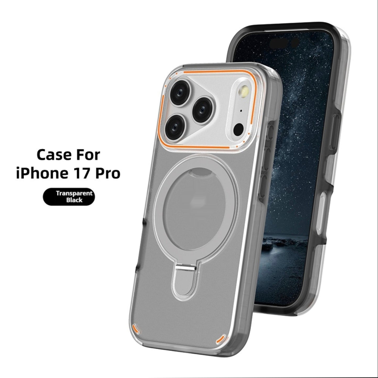 Coque iPhone 17 Pro Max – Rotation 360° & Support Magnétique