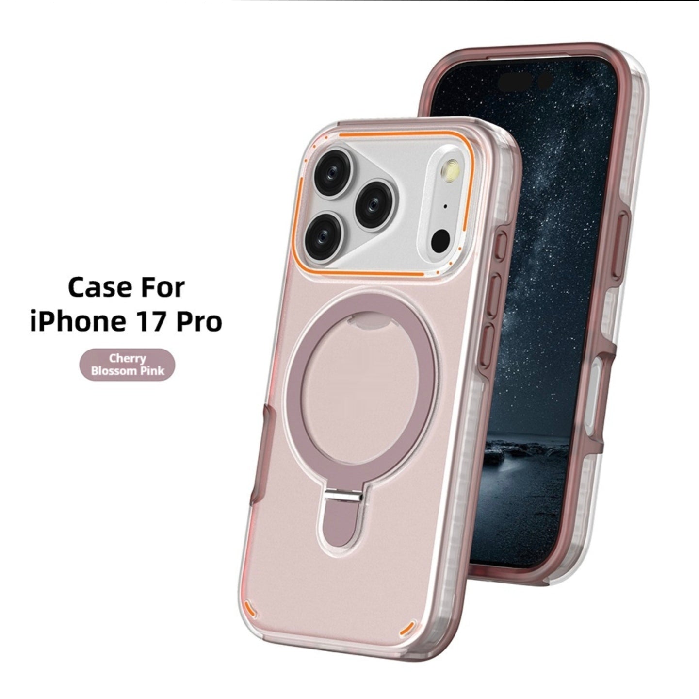 Coque iPhone 17 Pro Max – Rotation 360° & Support Magnétique
